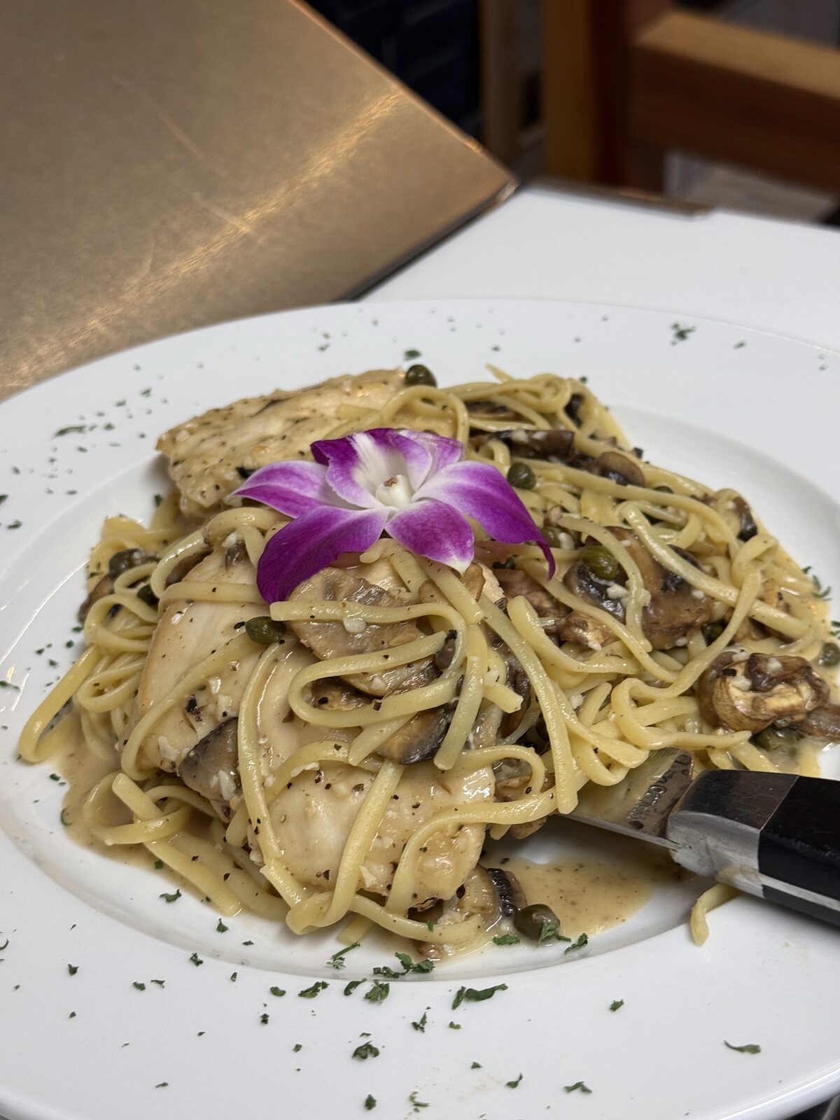 Plate from the Pasta y Chile kitchen